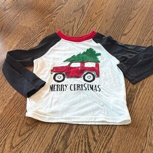 Holiday Time Red and White Raglan Tee